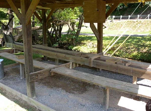 our gem mining flume close up