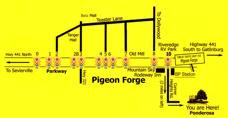 map to Big ROck Dude Ranch